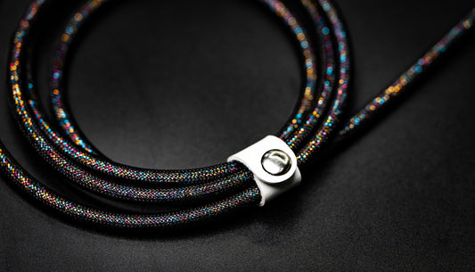 Dazzle Black EPOMAKER MIX Pro Cable braided sleeving close-up