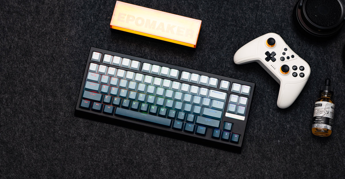 Wide view of an EPOMAKER G84 HE mechanical keyboard