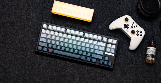 Wide view of an EPOMAKER G84 HE mechanical keyboard