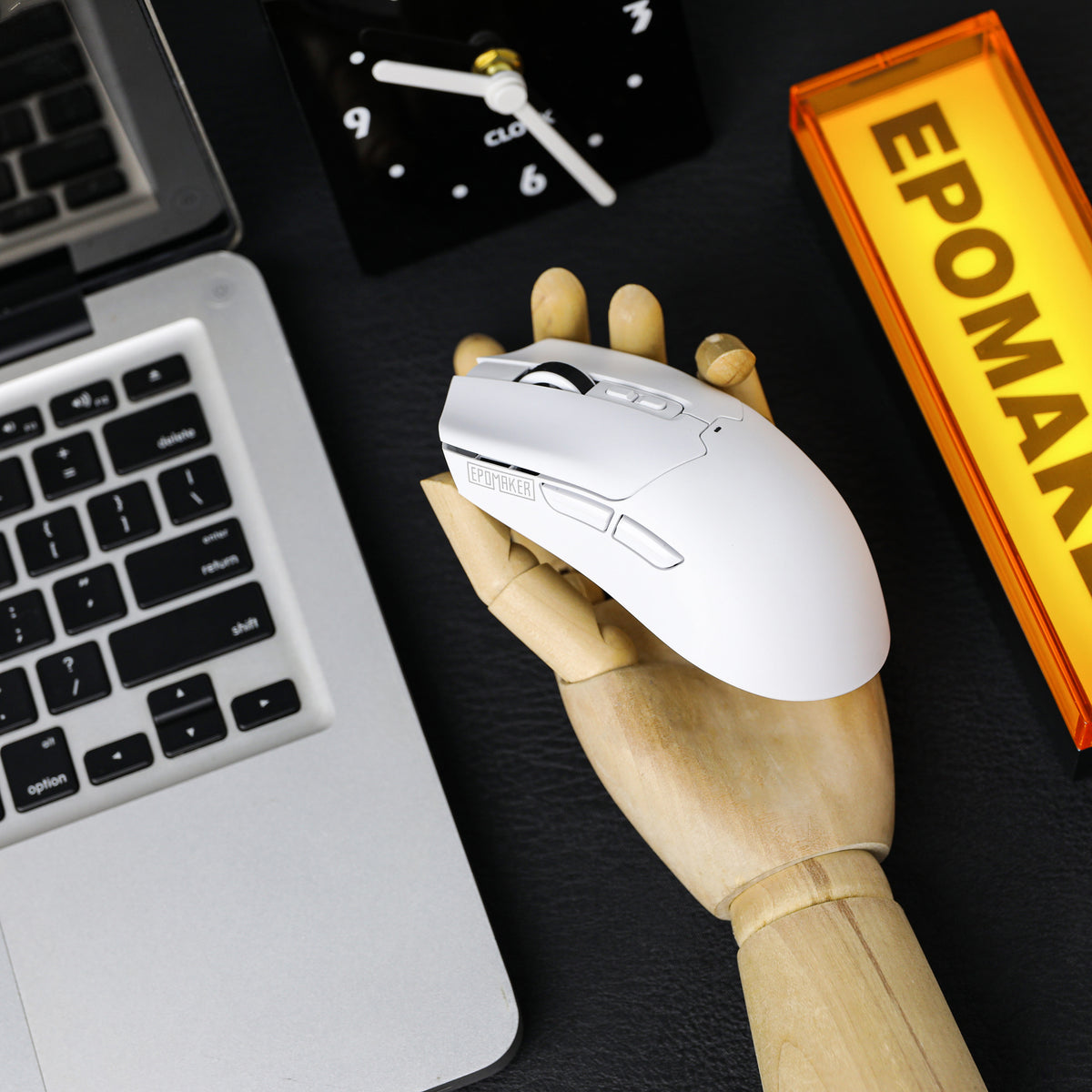 Black EPOMAKER Click wireless gaming mouse in an angled product view
