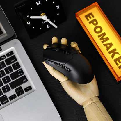 Black EPOMAKER Click mouse showing its side buttons and profile