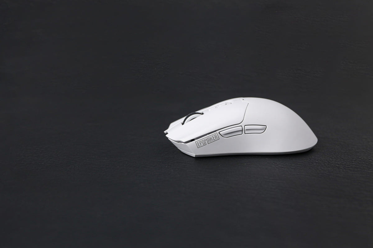 White EPOMAKER Click mouse side profile with programmable buttons