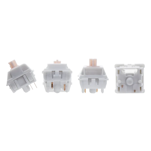 EPOMAKER Cream Marble switch shown from four angles