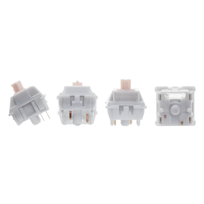 EPOMAKER Cream Marble switch shown from four angles