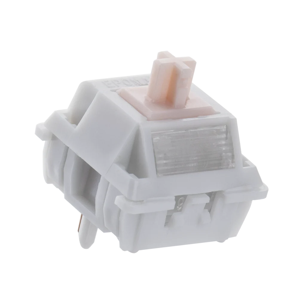 Two EPOMAKER Cream Marble switches showing front and side angles