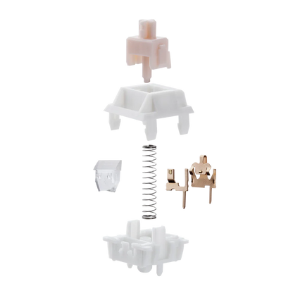 EPOMAKER Cream Marble linear switches grouped together