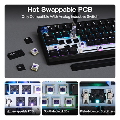 EPOMAKER Magcore65 Lite 65% inductive analogue gaming keyboard with hot-swappable Core switches