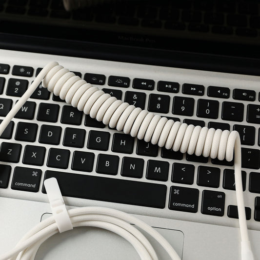 Black EPOMAKER MIX Cable V2 showing its coil and aviator connector