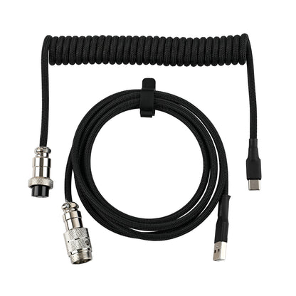 Black EPOMAKER MIX Cable V2 with USB-A, USB-C and aviator connectors