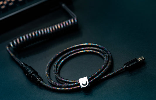 Dazzle Black EPOMAKER MIX Pro Cable in a full coiled view
